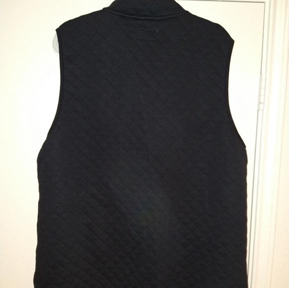 Marine Layer Corbet Black Full Zip Quilted Vest Men's sz XL Homes.com Logo - Picture 5 of 7
